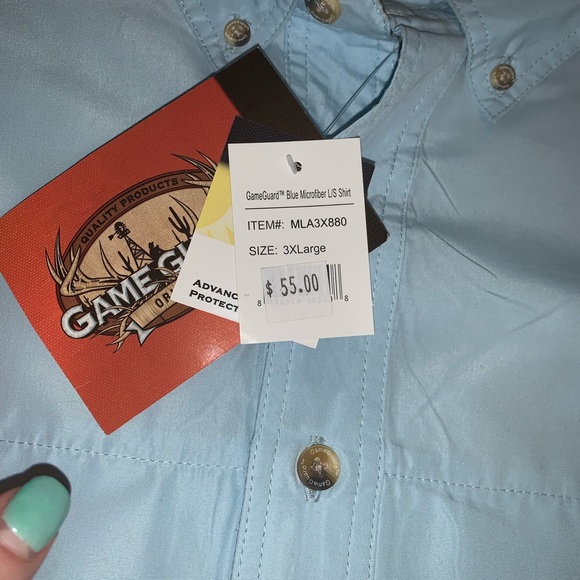 Brand new ,3XL Aqua Game Guard long sleeve shirt. - Picture 2 of 3